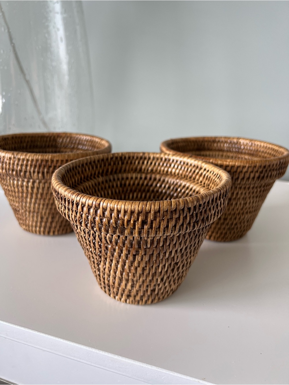 Vintage Ratan Basket Pot - Set of 3 - Picture 10 of 10